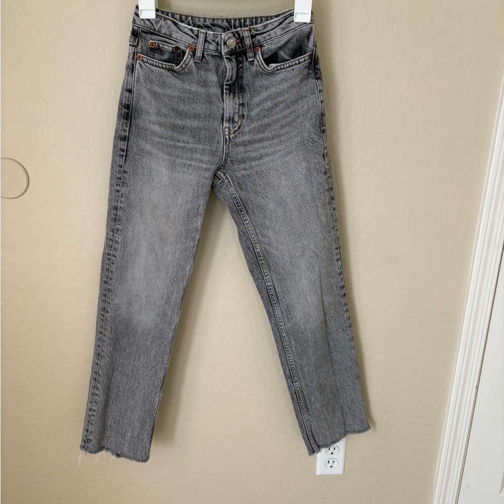 Top shop charcoal grey mom jeans